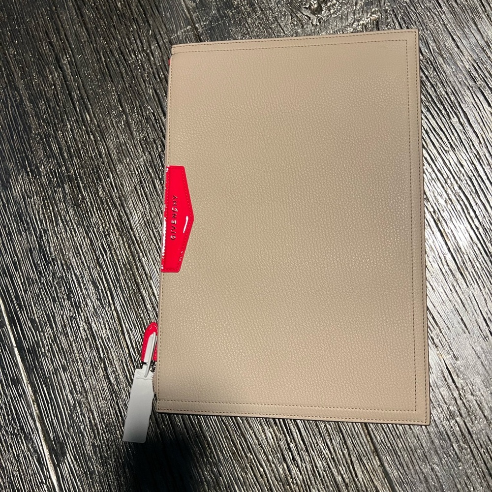 Givenchy Beige and Red Clutch
